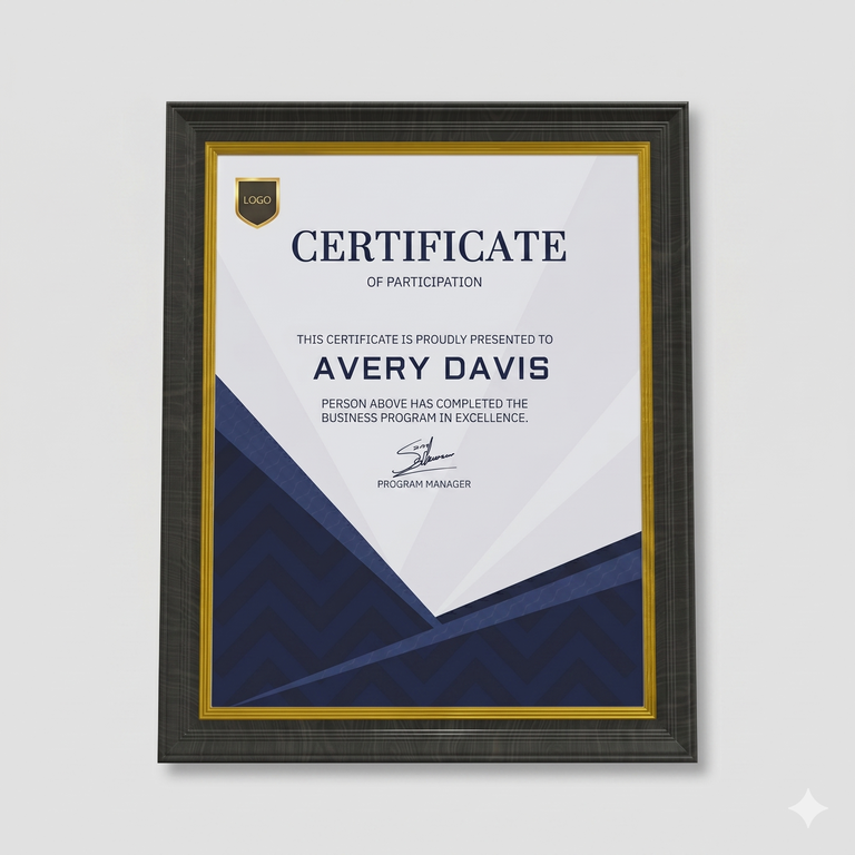 Certificate Frame - Aura
